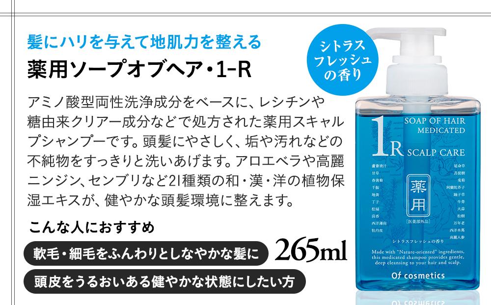 オブ・コスメティックス　薬用ソープオブヘア・1-R＆薬用トリートメントオブヘア・2-R　シャンプートリートメントセット　2種各1本入り