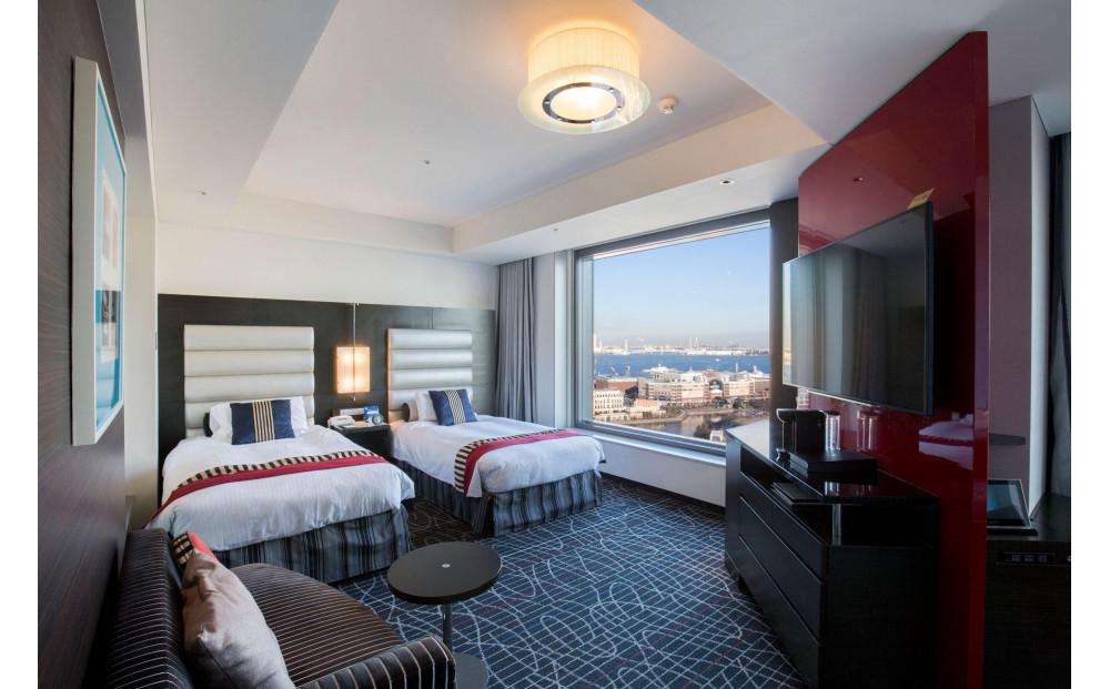 ニューオータニイン 横浜プレミアム ペア宿泊プラン 海側コーナー デラックスツインルーム 朝夕食付き（夕食：洋食コース）｜宿泊券 宿泊チケット 食事券 高級宿 高級ホテル モーニング ディナー ｜人気 おすすめ 送料無料｜神奈川県 横浜市