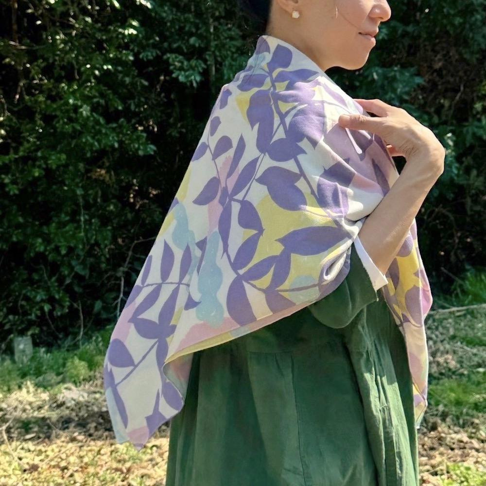 スカーフ「テンキ」うららか（コットンシフォン100％） 1枚