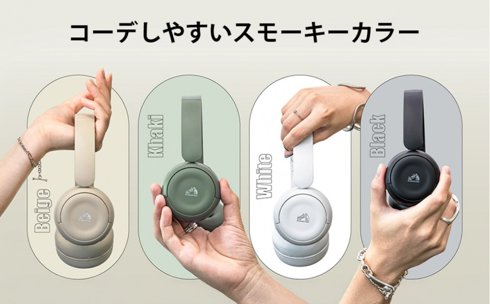 【ベージュ】Victor ワイヤレスヘッドホン HA-S60W