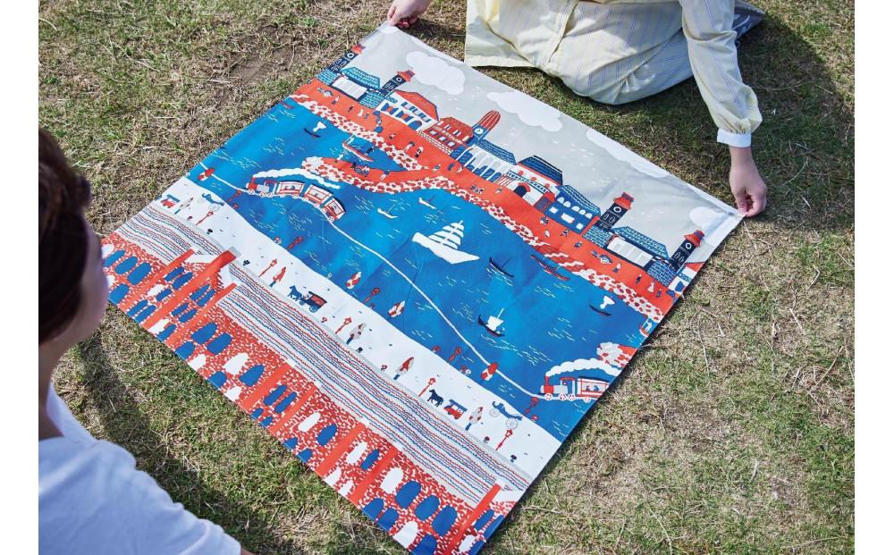 【横浜柄】横浜捺染で染色したスカーフ