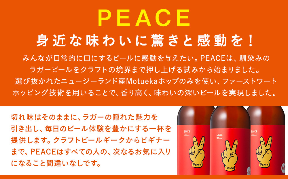 身近な味わいに驚きと感動を！ REVO BREWING　PEACE*6本セット