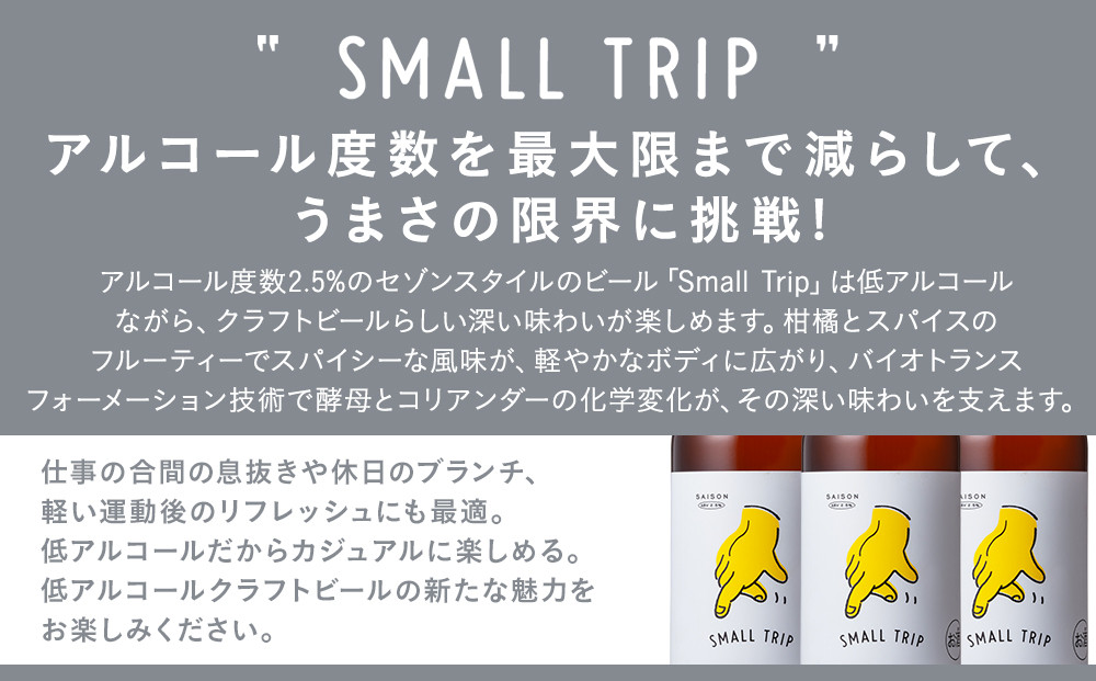 ”極低”アルコール度数2.5%のクラフトビール！ REVO BREWING　SMALL TRIP*6本セット