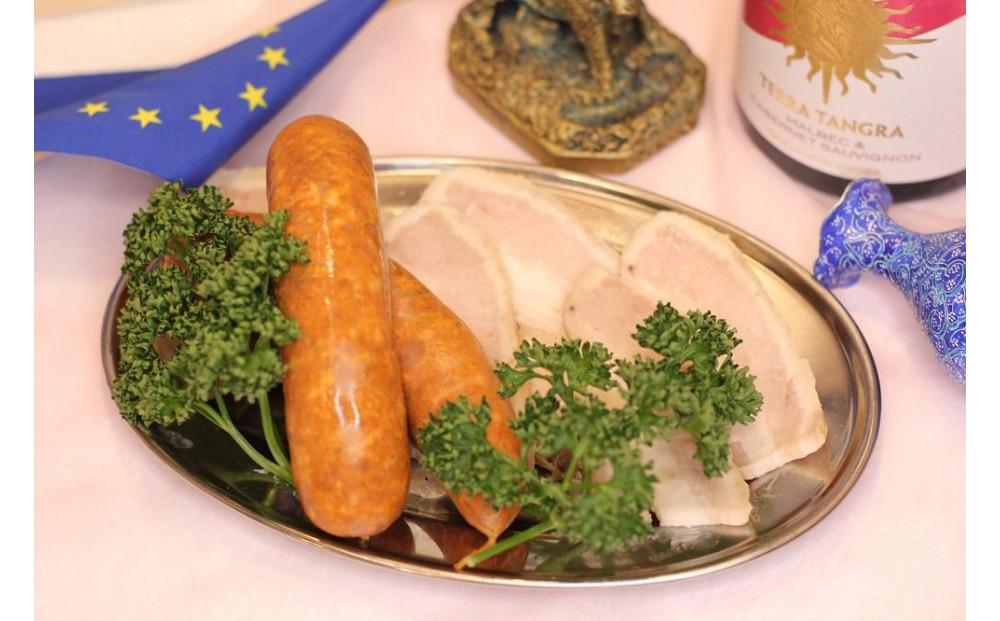 肉の魔術師シリーズ　A5和牛（横濱ビーフ）ハンバーグ・はまポークのソーセージ・ハムセット【3種4パック入り】