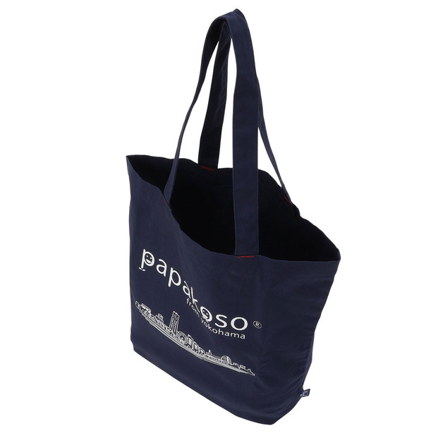 横浜 捺染 トートバッグ A4サイズ収納 papakoso パパコソ エコバッグ ショルダーバッグ ショッピングバッグ