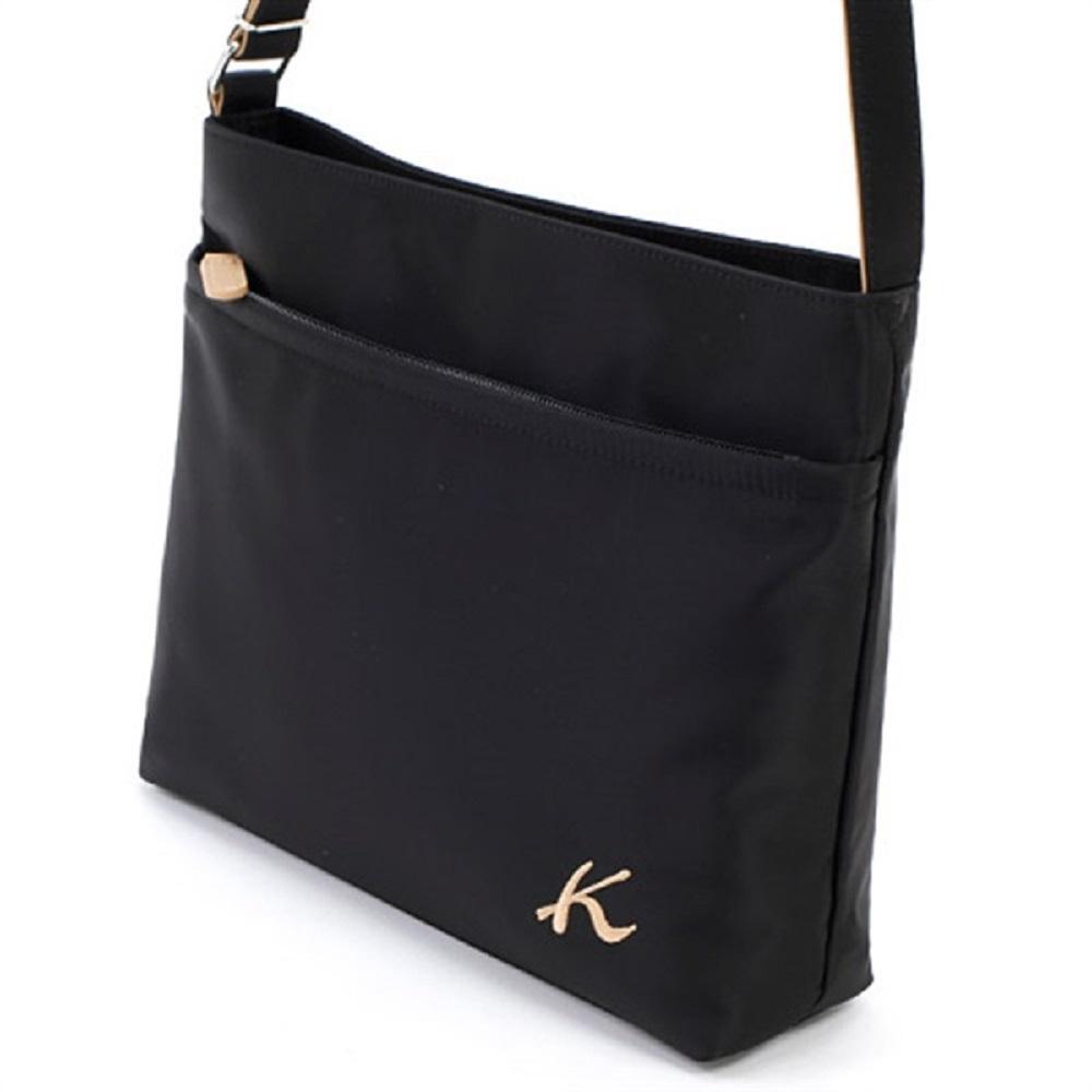 ショルダーバッグ　(R-0702) ブラック/カフェオレ〈キタムラ〉