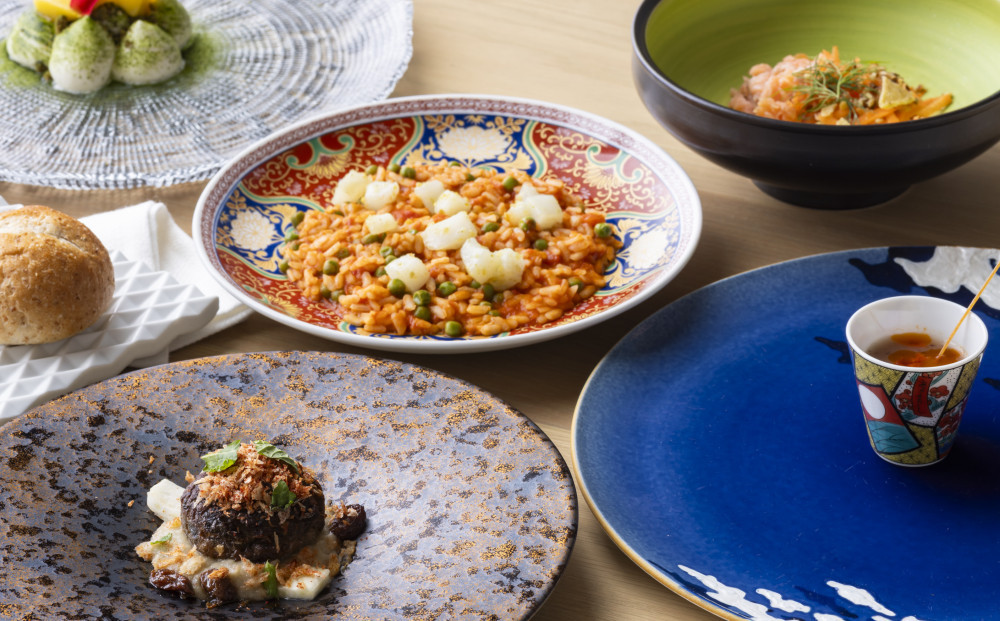 【Unico Polo Lunch】選べるメインなど 全6品EVOLTAランチコース＋乾杯スパークリング　ペアチケット【三井ガーデンホテル横浜みなとみらいプレミア　20階】