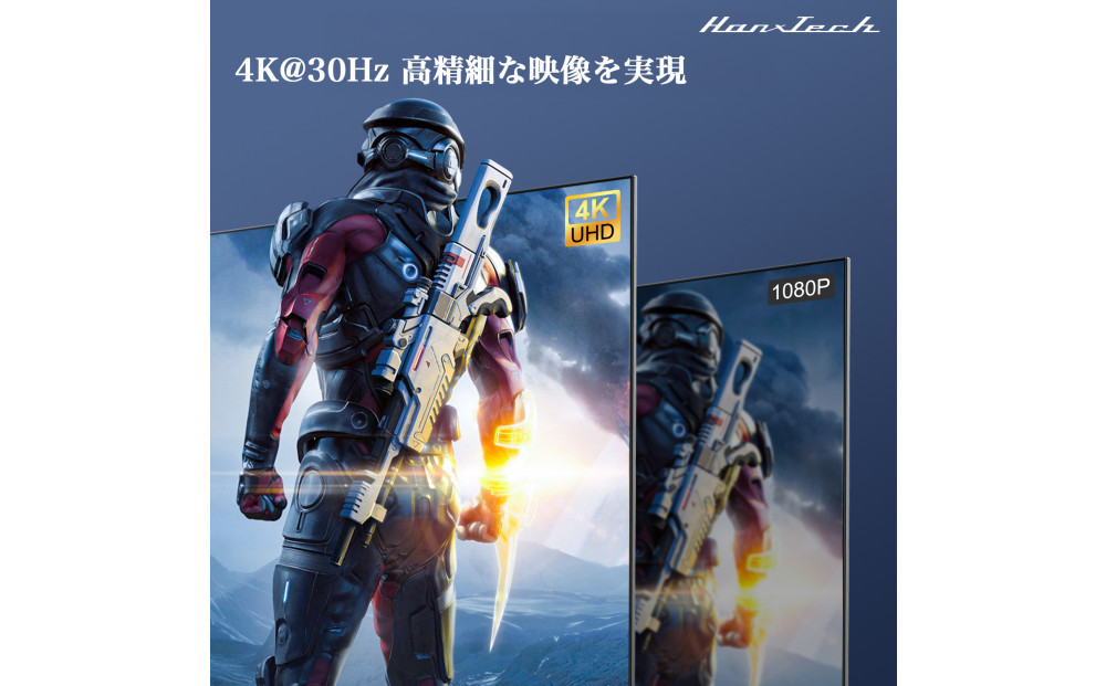 Hanx-Tech DP1.4 to HDMI1.4 変換ケーブル 2m