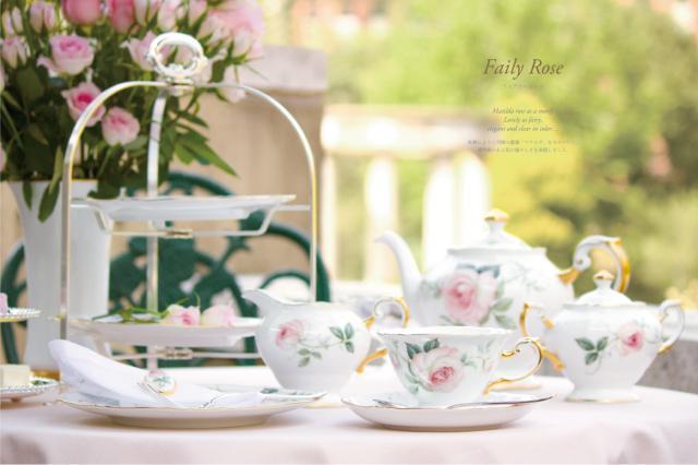 カップ＆ソーサーペアセット（フェアリーローズ　マチルダ）＜大倉陶園＞