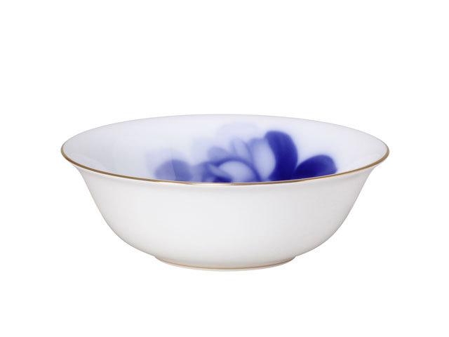 モーニング碗皿＆プレート＆ポリッジボールペアセット（ブルーローズ）〈大倉陶園〉