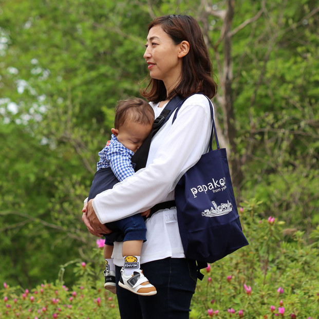 横浜 捺染 トートバッグ A4サイズ収納 papakoso パパコソ エコバッグ ショルダーバッグ ショッピングバッグ