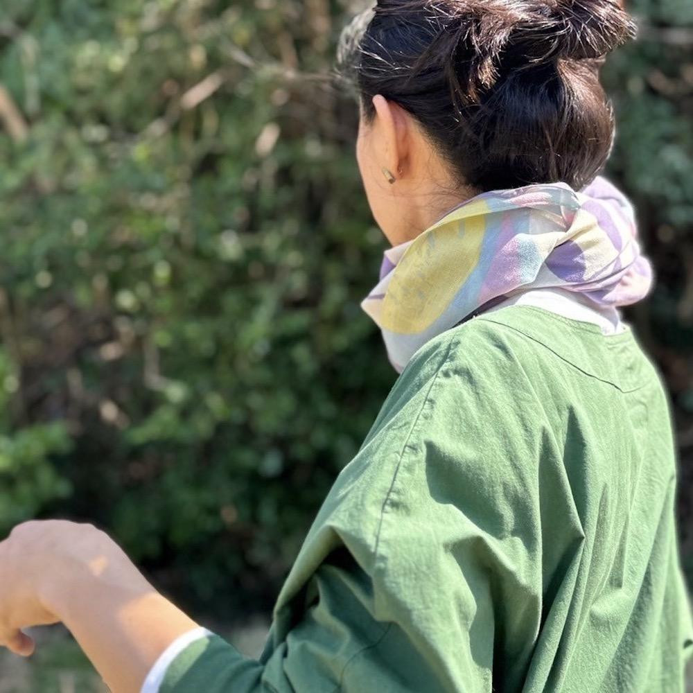 スカーフ「テンキ」うららか（コットンシフォン100％） 1枚