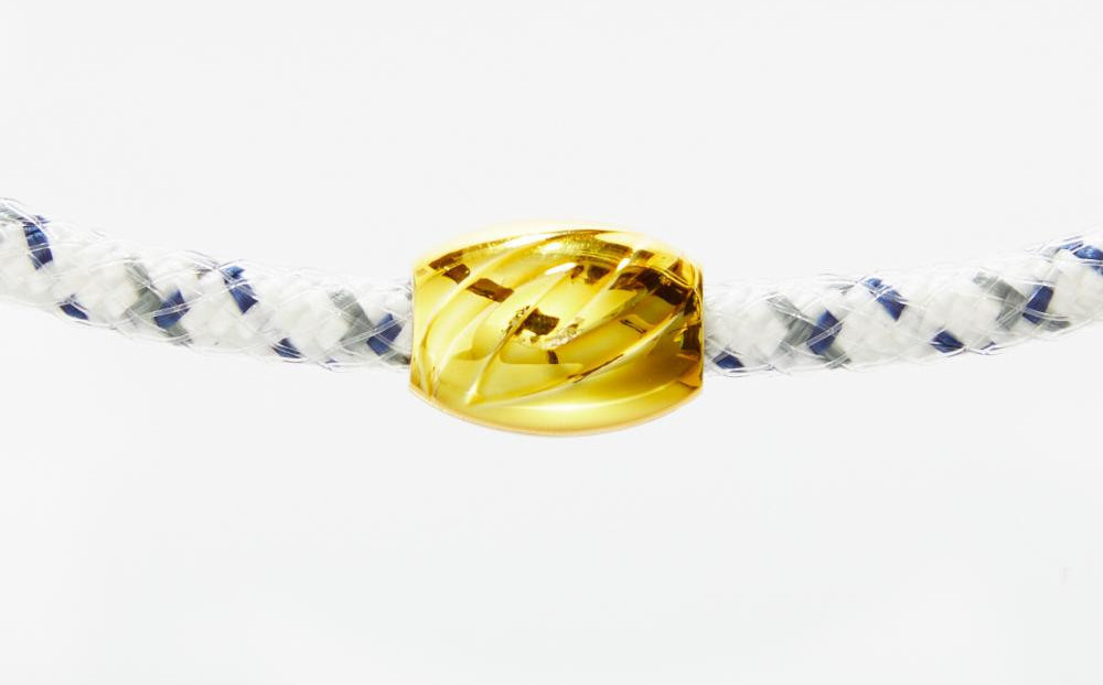 【Lサイズ】ザオラル・リカバリーネックレス　WH/GD｜横浜市 Lサイズ 健康アクセサリー 血行促進 回復力向上 パフォーマンスアップ