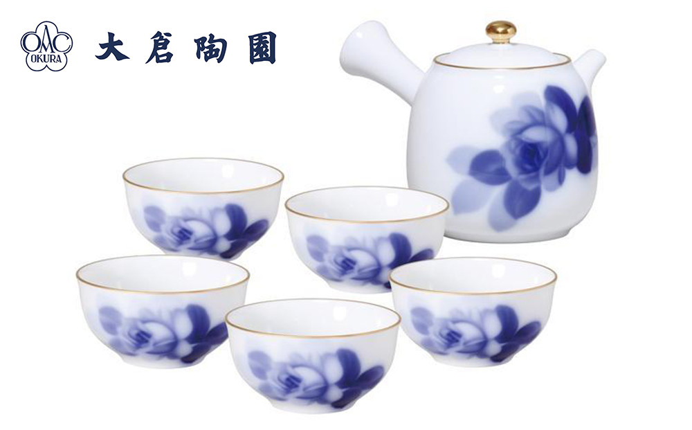 急須揃（ブルーローズ）＜大倉陶園＞