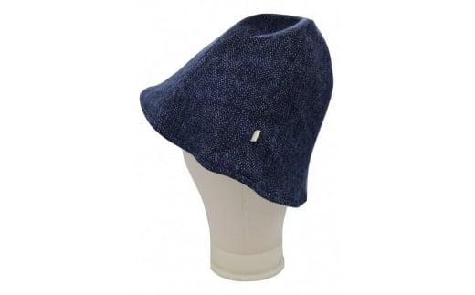 洗えるサウナハット　ツイード ネイビー〈シバサウナ〉