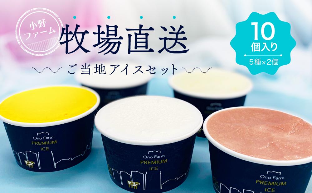 牧場直送ご当地アイスセット（5種10個入）〈小野ファーム〉