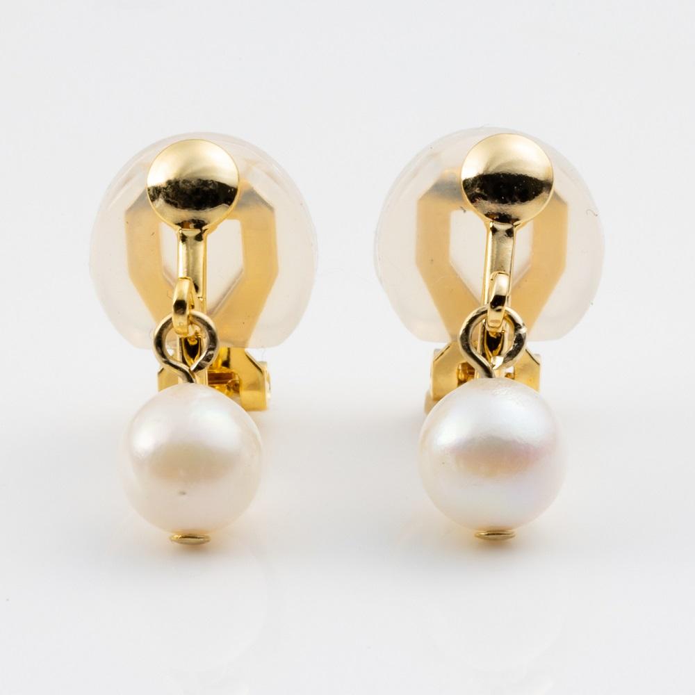 あこや本真珠イヤリングゴールドカラー（濱ノ雫）両耳用 1個（1ペア）