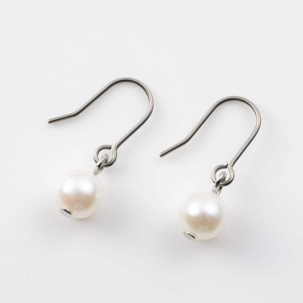 あこや本真珠チタンピアス（濱ノ雫）両耳用 1個（1ペア）