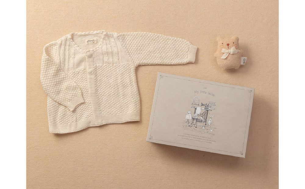 カーディガン＆にぎにぎ　ギフトボックス付き TAK114