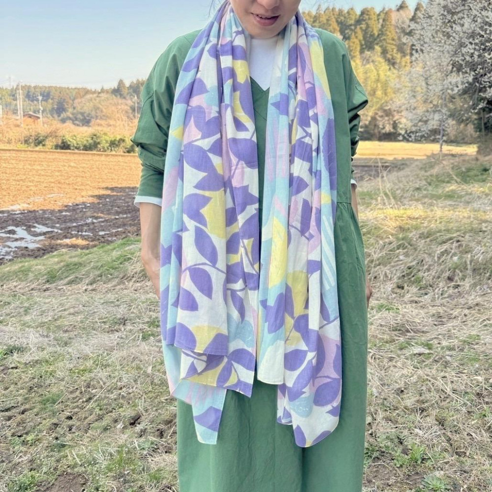 ストール「テンキ」うららか（コットンシフォン100％） 1枚