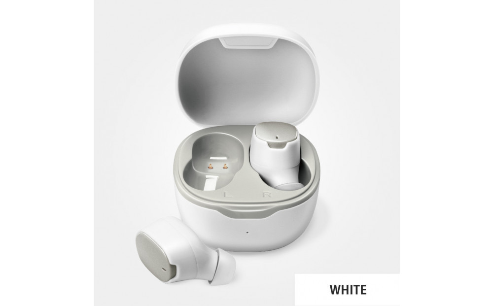 【ホワイト】Bluetooth 5.3 IPX5 防滴 完全ワイヤレス ステレオイヤホン カナルタイプPG-BTE17TW