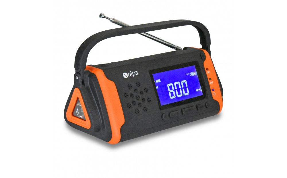 〈Solpa〉 手回しソーラー蓄電ラジオ