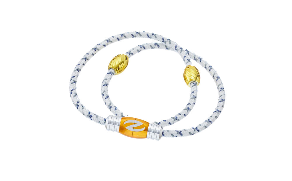 【Lサイズ】ザオラル・リカバリーネックレス　WH/GD｜横浜市 Lサイズ 健康アクセサリー 血行促進 回復力向上 パフォーマンスアップ