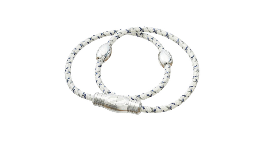 【Mサイズ】ザオラル・リカバリーネックレス　WH/SI｜横浜市 Mサイズ 健康アクセサリー 血行促進 回復力向上 パフォーマンスアップ