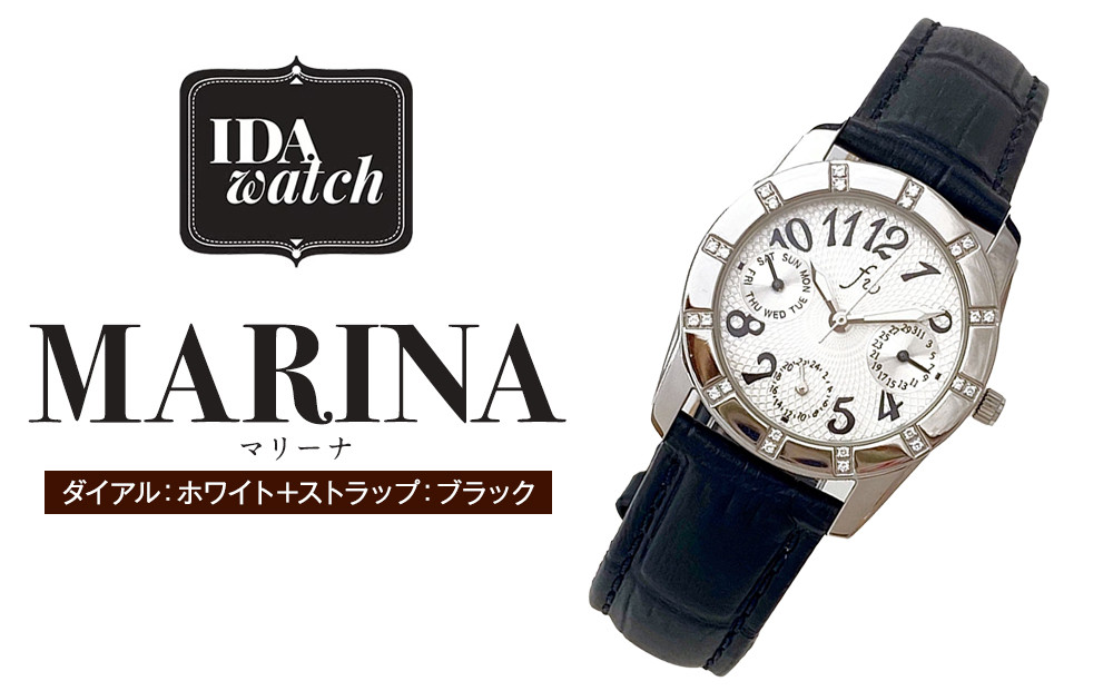 腕時計　MARINA【ダイアル：ホワイト/ストラップ：ブラック】