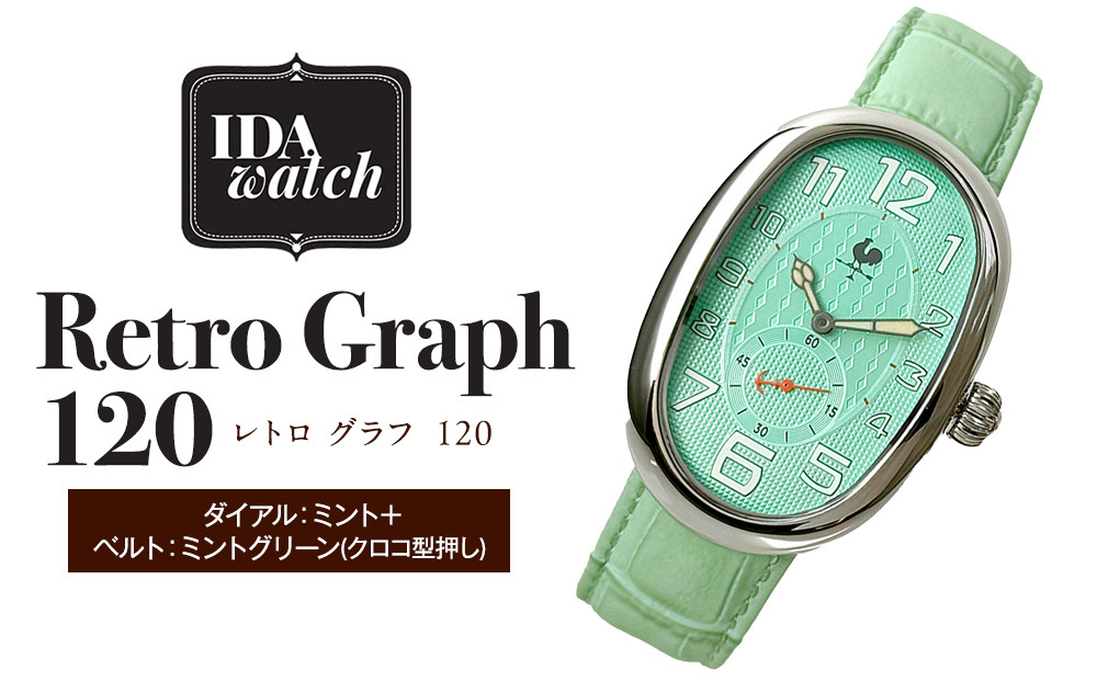 腕時計　Retro Graph 120【ダイアル：ミント/ベルト：ミントグリーン】