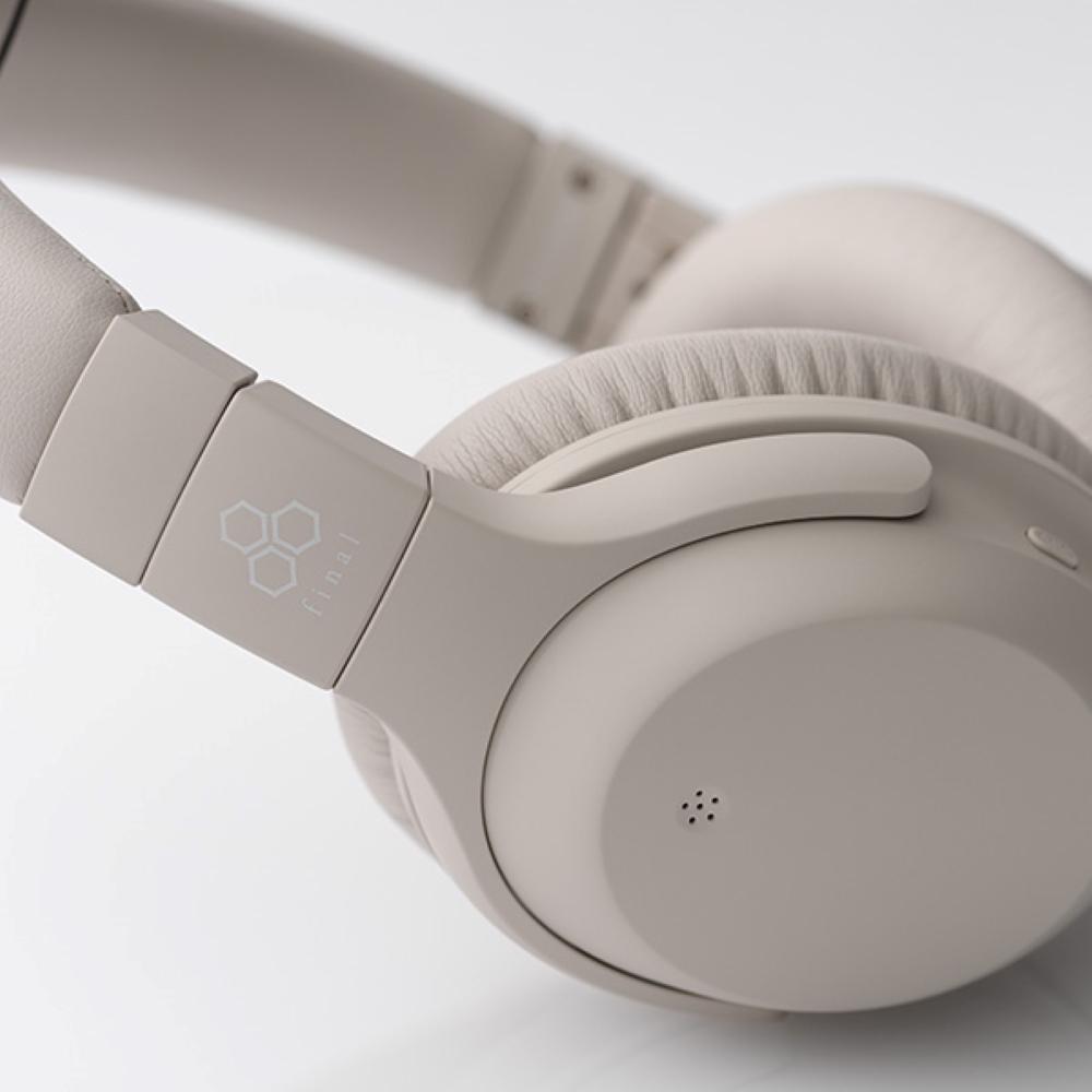 ANCワイヤレスヘッドホンfinal UX2000 CREAM /ノイズキャンセリング/ゲーミングモード/ノイキャン/ANC/マイク付き