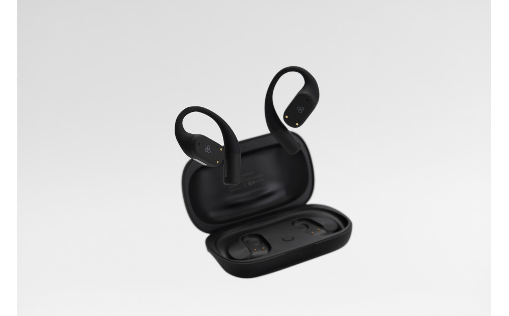 オープン型イヤホンfinal KDT3000 BLACK ながら聴き/耳を塞がない/マイク左右付け替え可/自分の声だけがクリアに届く