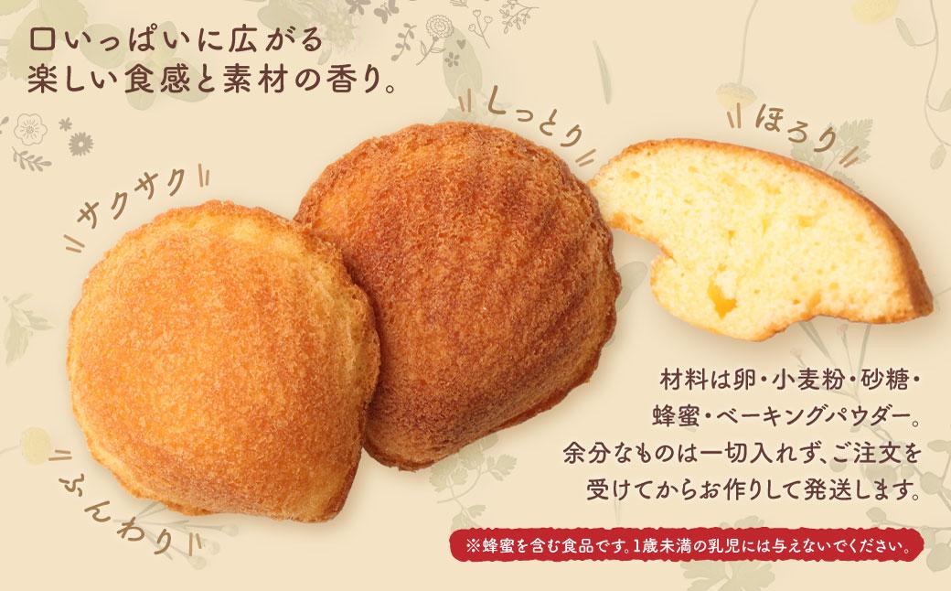 宮前区産 新鮮卵のはちみつマドレーヌ 12個入り