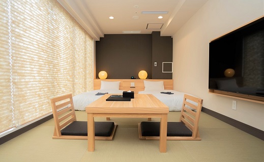 「ホテル縁道」ジュニアスイート「TSUBAKI」 宿泊優待券（1泊食事なし）1組2名様