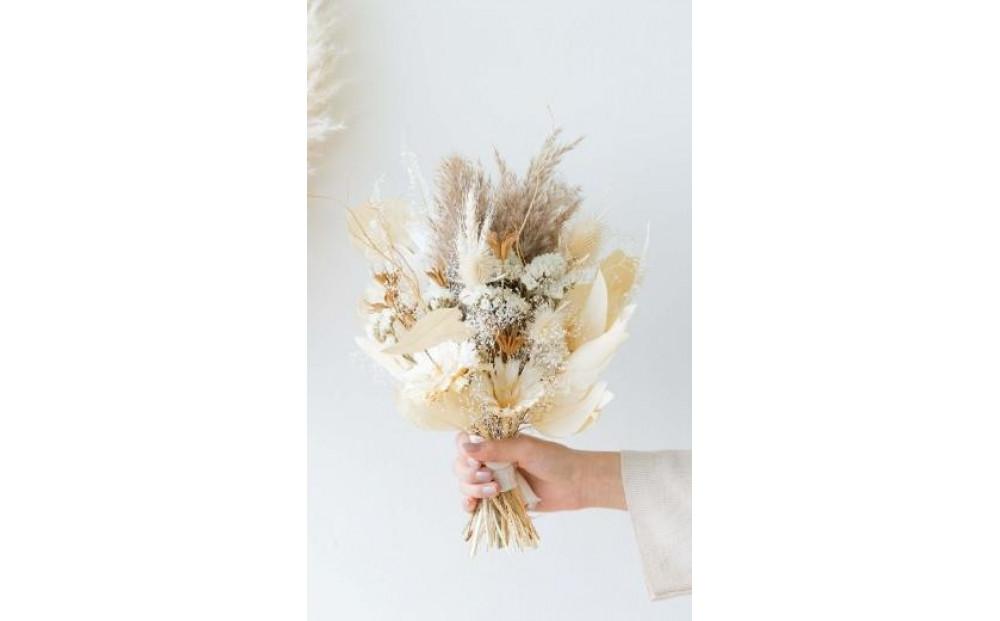 ドライフラワーブーケ ベージュ