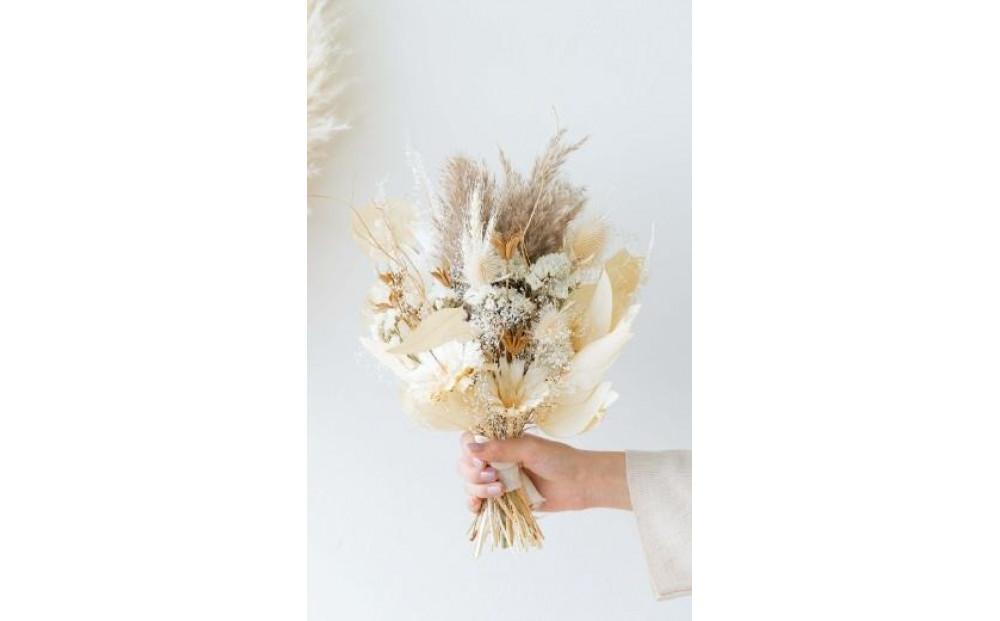 【スワッグ】ドライフラワーブーケ ベージュ