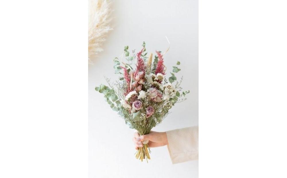 【スワッグ】ドライフラワーブーケ ピンク