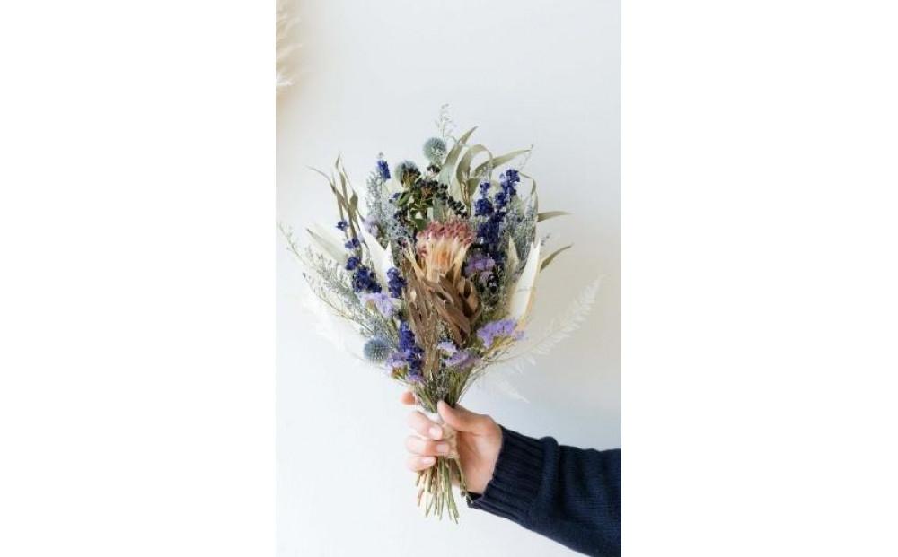 【スワッグ】ドライフラワーブーケ ブルー