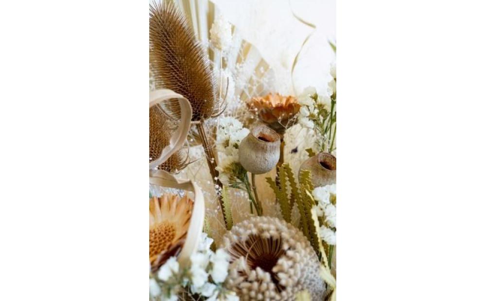 【花瓶アレンジ】ドライフラワーブーケ グリーン Large