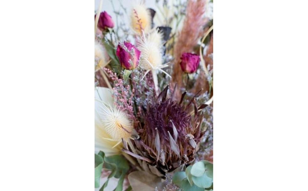 【花瓶アレンジ】ドライフラワーブーケ ピンク Large