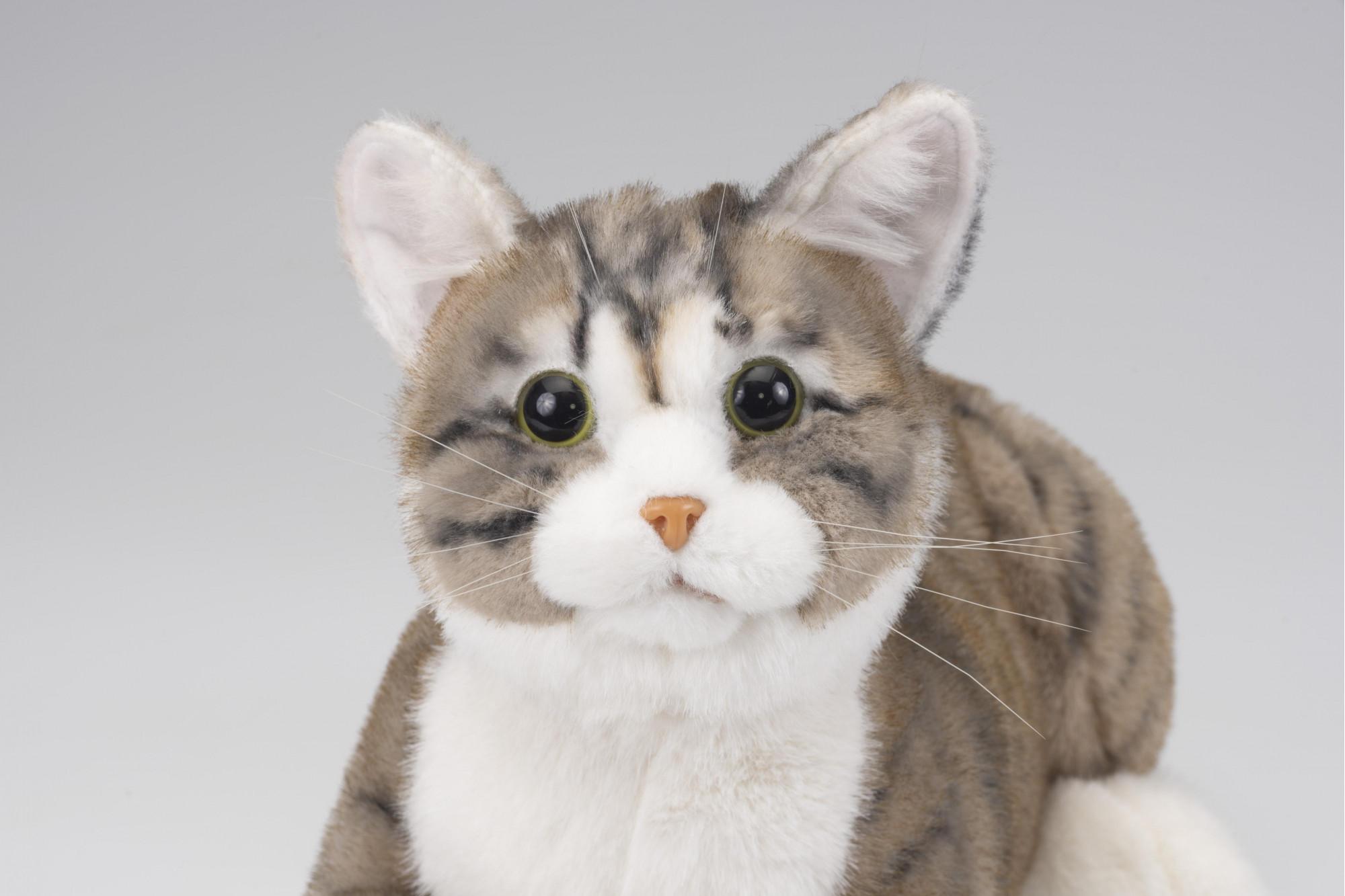 川崎市のロボットメーカーが作る、シニア向けペットの代理ロボット！なでなでねこちゃんEXシリーズ（キジトラ）