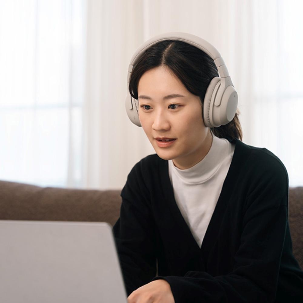 ANCワイヤレスヘッドホンfinal UX2000 CREAM /ノイズキャンセリング/ゲーミングモード/ノイキャン/ANC/マイク付き