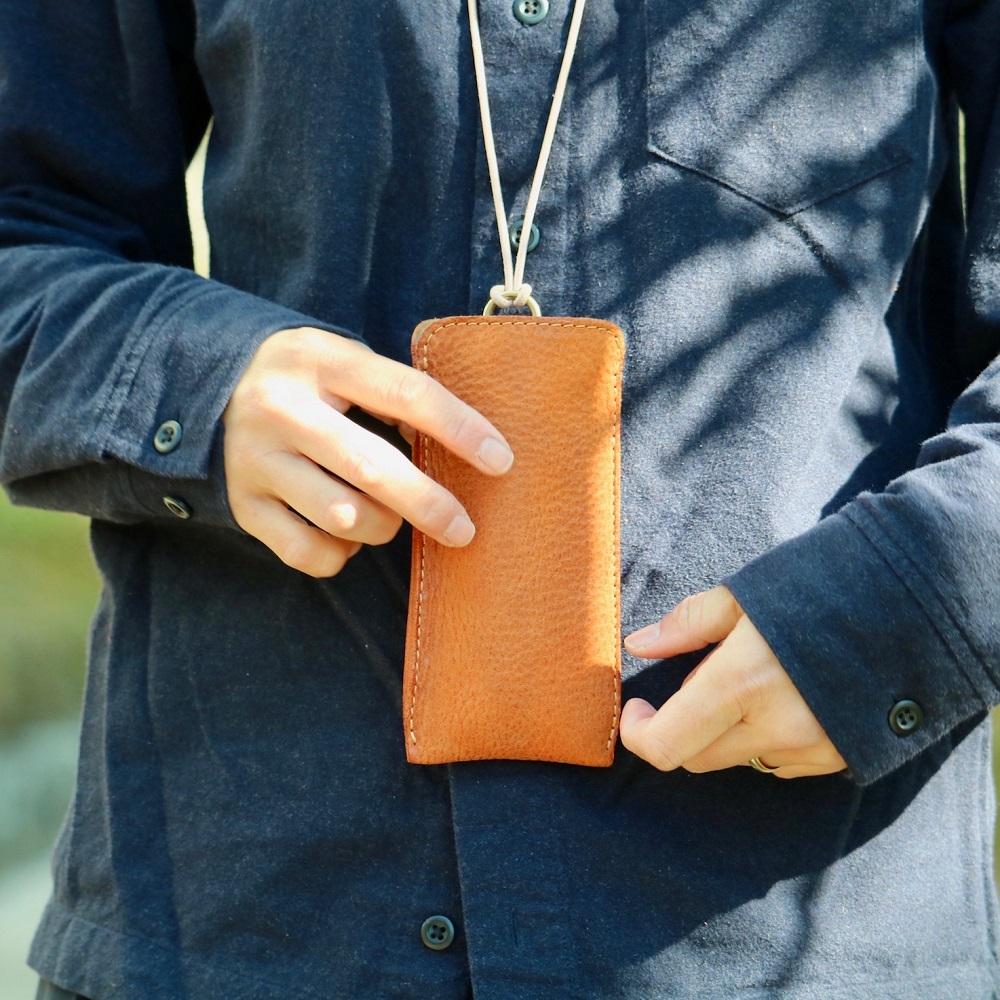 SKLO 首かけメガネケース(L)【Black】