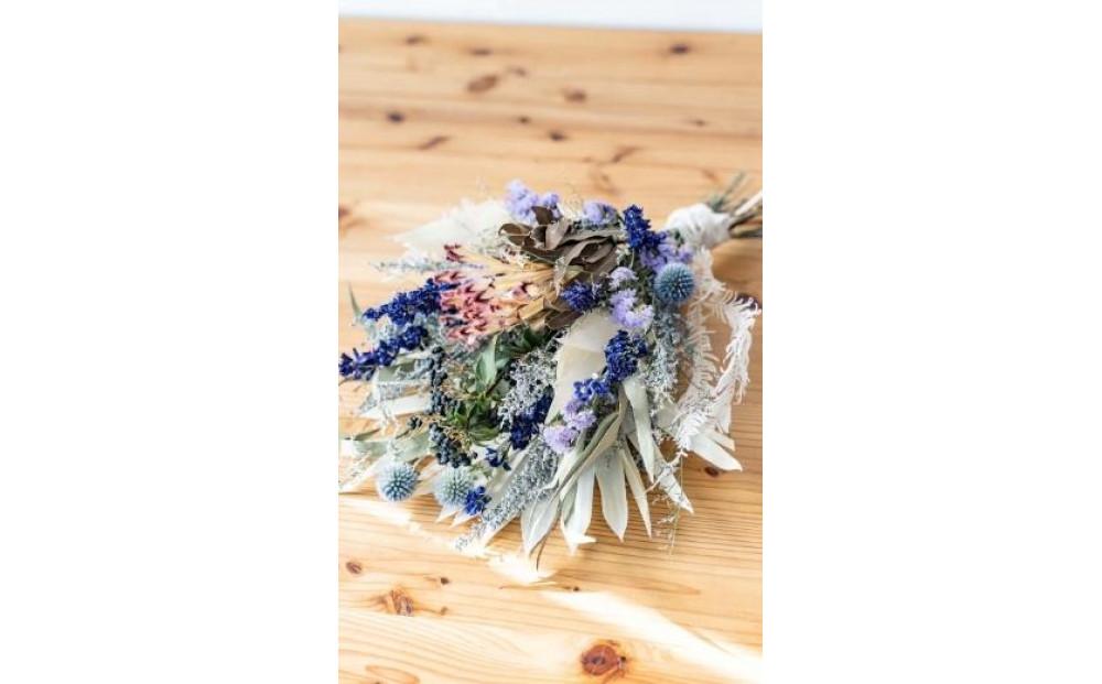 【スワッグ】ドライフラワーブーケ ブルー