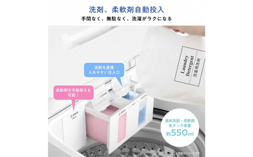 Hisense ハイセンス 洗剤自動投入 洗濯機 【設置費込み】7kg スリム 1-2人用  最短15分洗濯  シャワー水流 激流洗浄 予約機能  省エネ ホワイト/ホワイト HW-G70XL-W 人気 おすすめ 家電 送料無料