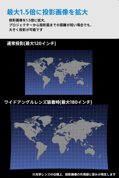 ベッドルームプロジェクターNX1　シルバー ワイドアングルレンズセット