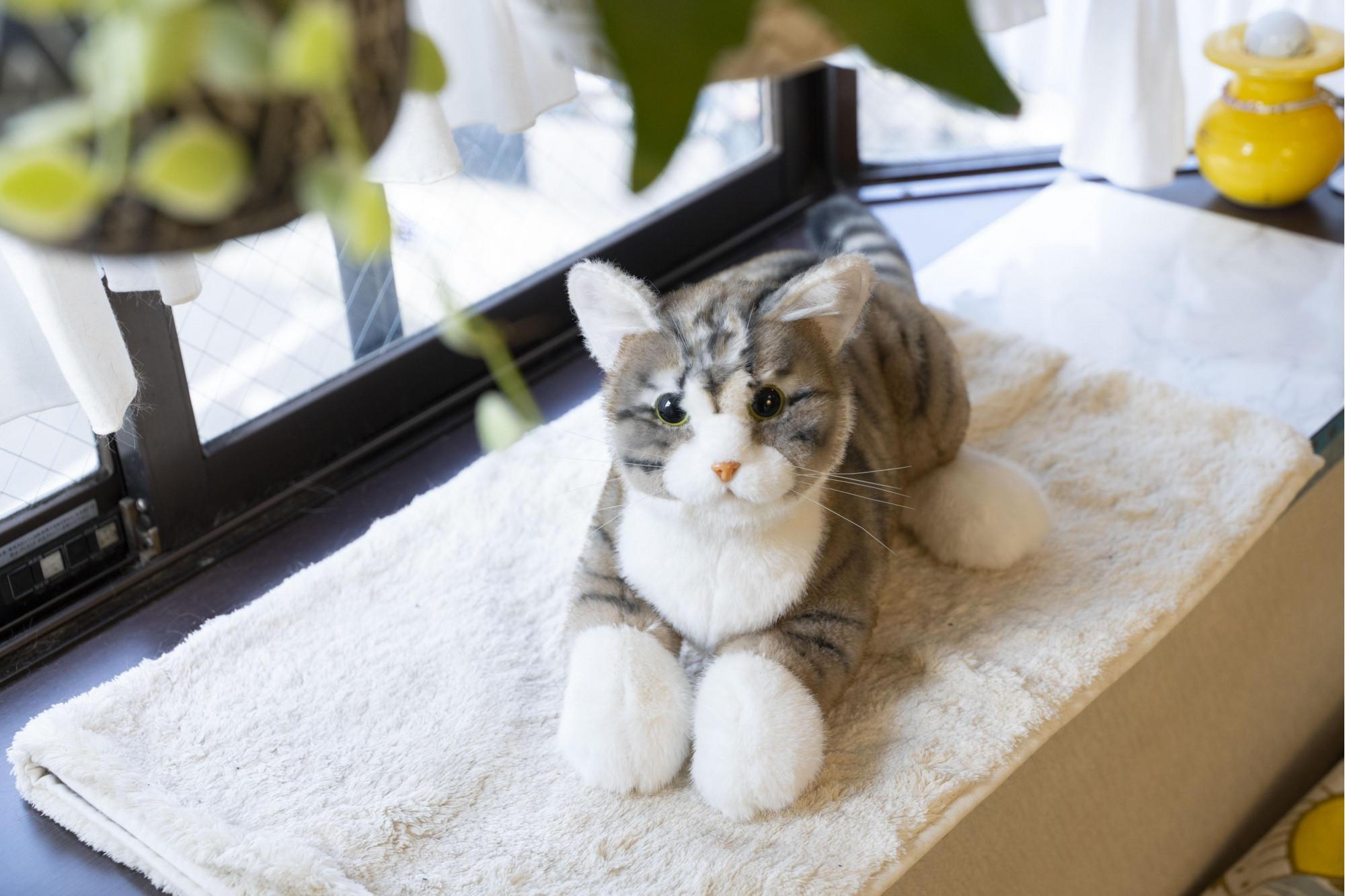 川崎市のロボットメーカーが作る、シニア向けペットの代理ロボット！なでなでねこちゃんEXシリーズ（キジトラ）