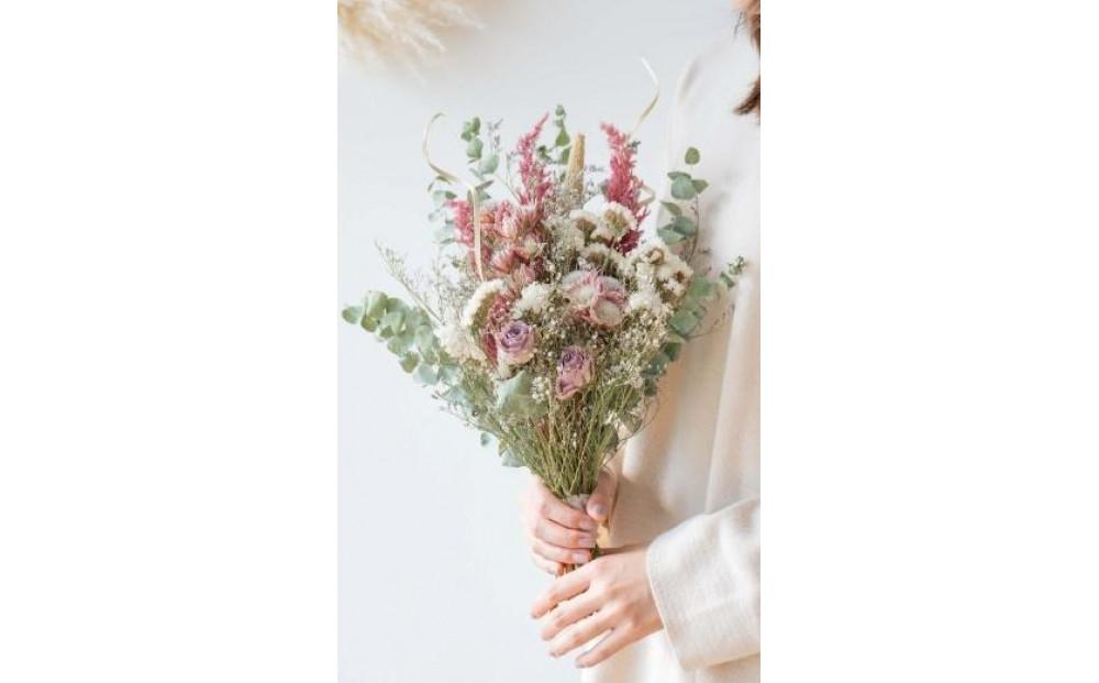 【スワッグ】ドライフラワーブーケ ピンク