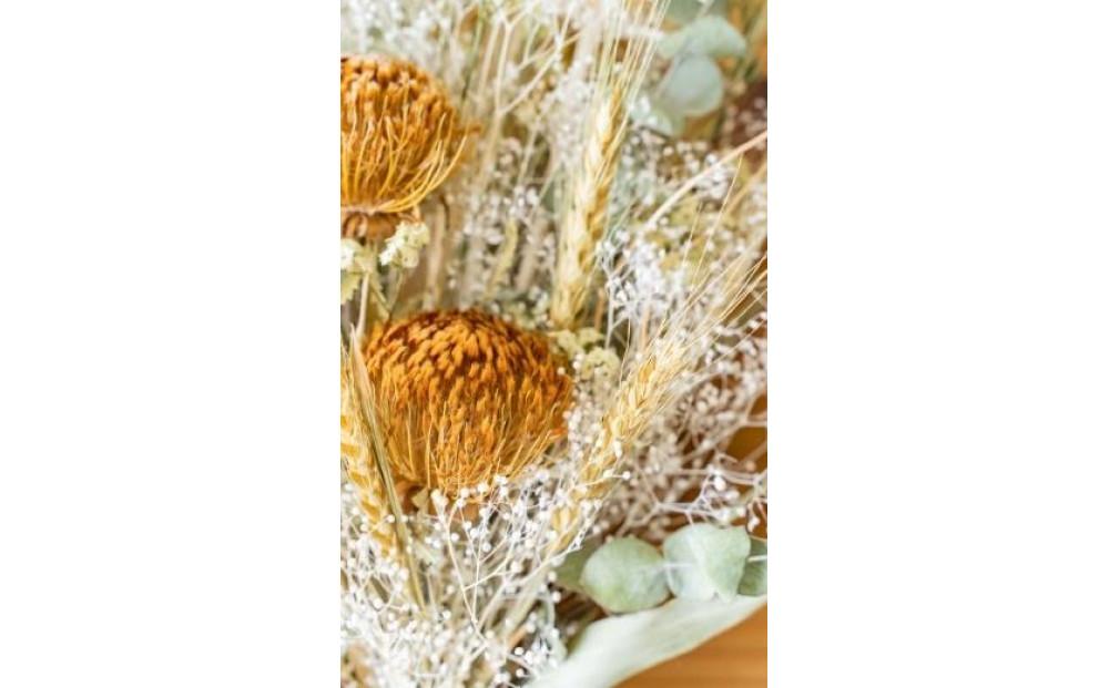 【スワッグ】ドライフラワーブーケ イエロー