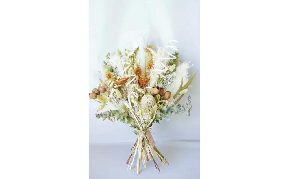 【花瓶アレンジ】ドライフラワーブーケ グリーン Large